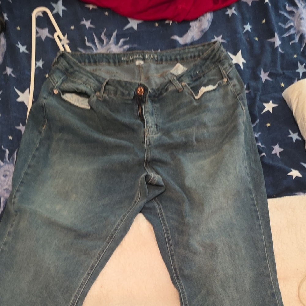 Women's Blue Cropped Jeans